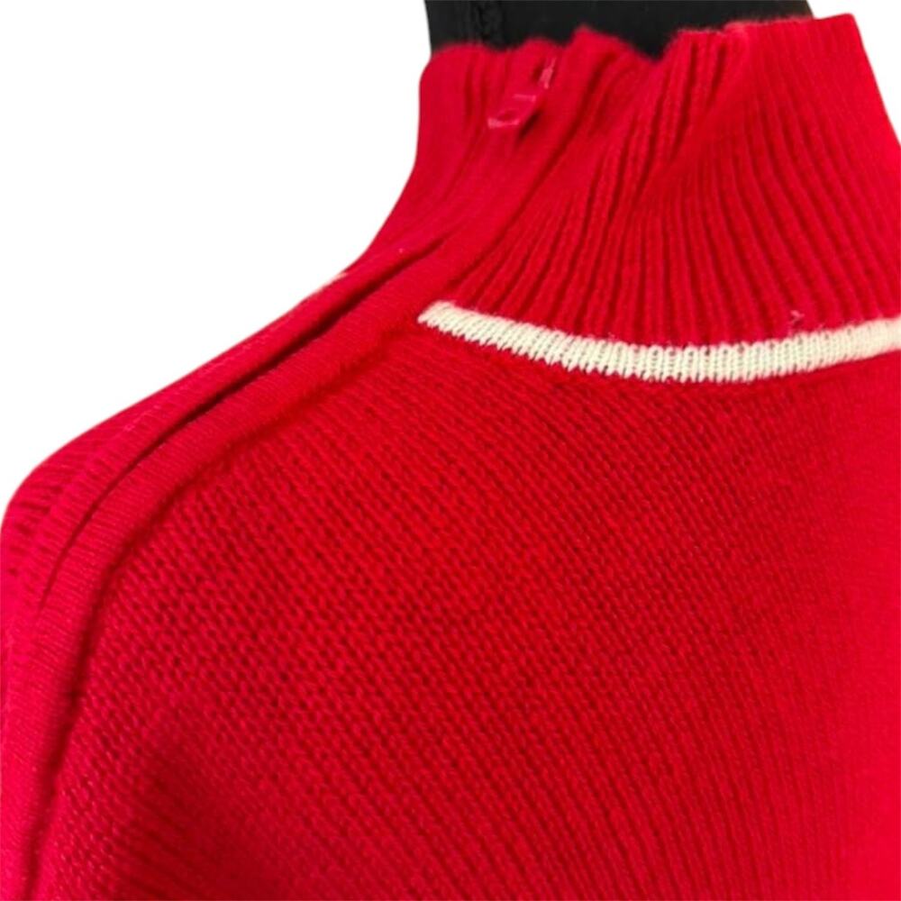 T by Talbots Red White Snowflake Knit Turtleneck Holiday Winter Sweater 1X NWT - Picture 5 of 12